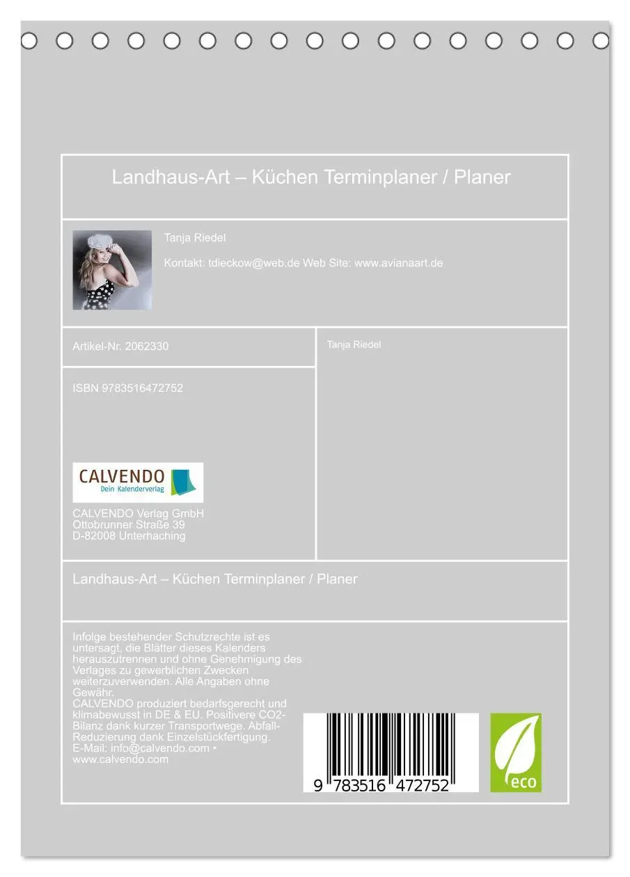 Bild: 9783516472752 | Landhaus-Art - Küchen Terminplaner / Planer (Tischkalender 2026 DIN...