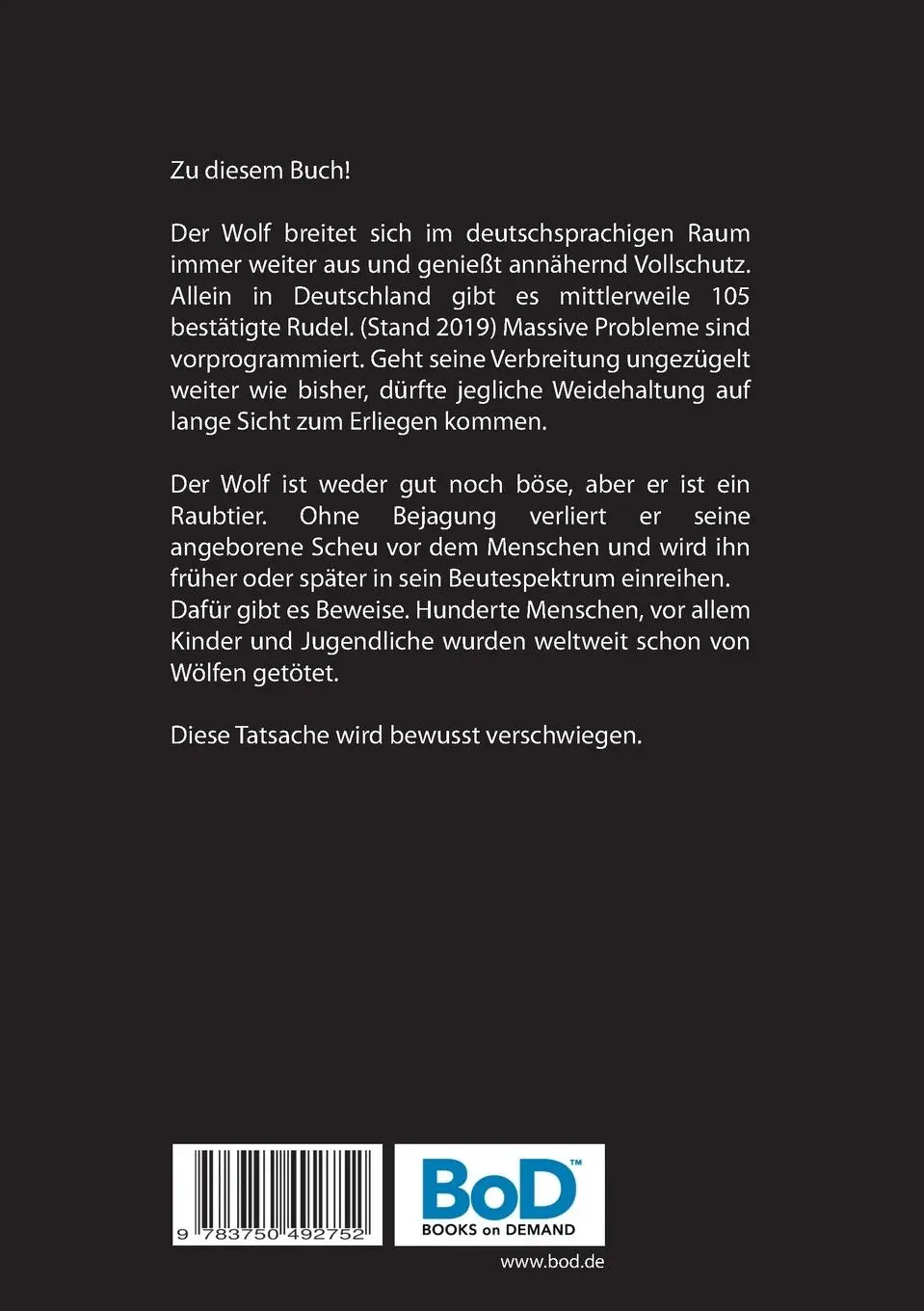 Rückseite: 9783750492752 | Der Wolf vom Tannberger Forst | Ein packender Umweltthriller | Buch
