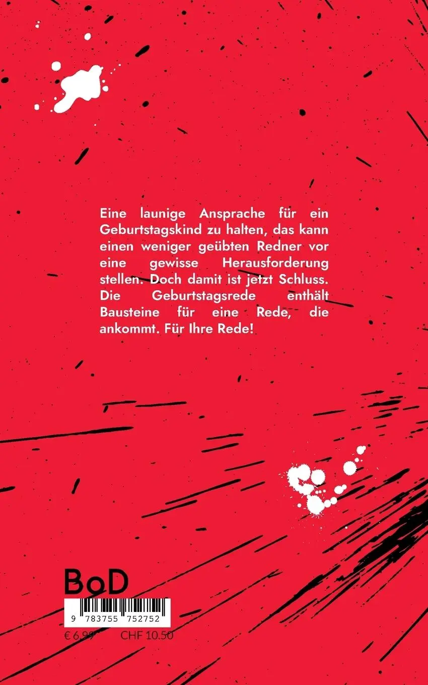 Rückseite: 9783755752752 | Die Geburtstagsrede | Lothar Thürmer | Taschenbuch | Amicitia | 44 S.
