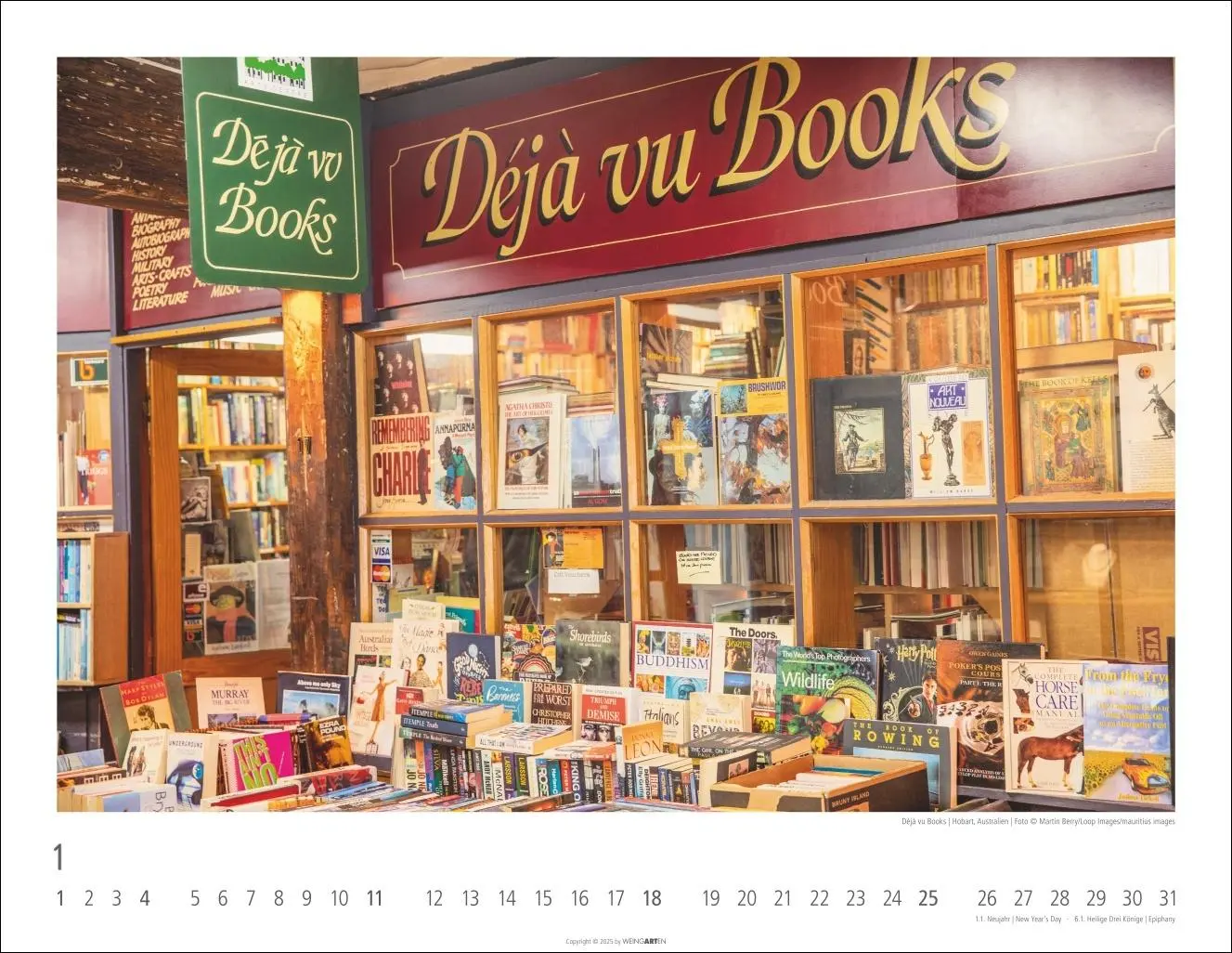 Bild: 9783839902752 | Lieblings-Buchhandlungen Kalender 2026 | Kalender | Spiralbindung