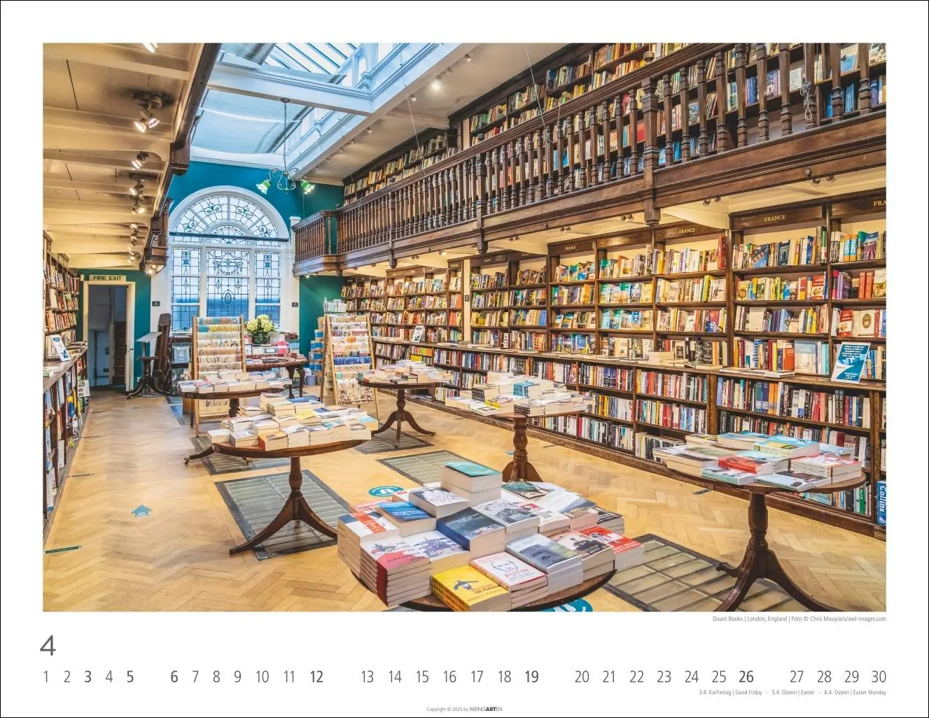 Bild: 9783839902752 | Lieblings-Buchhandlungen Kalender 2026 | Kalender | Spiralbindung