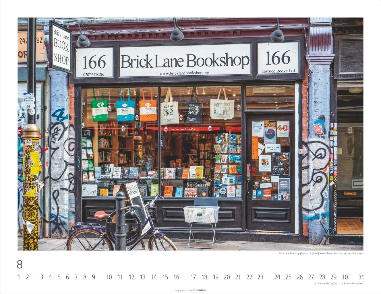 Bild: 9783839902752 | Lieblings-Buchhandlungen Kalender 2026 | Kalender | Spiralbindung