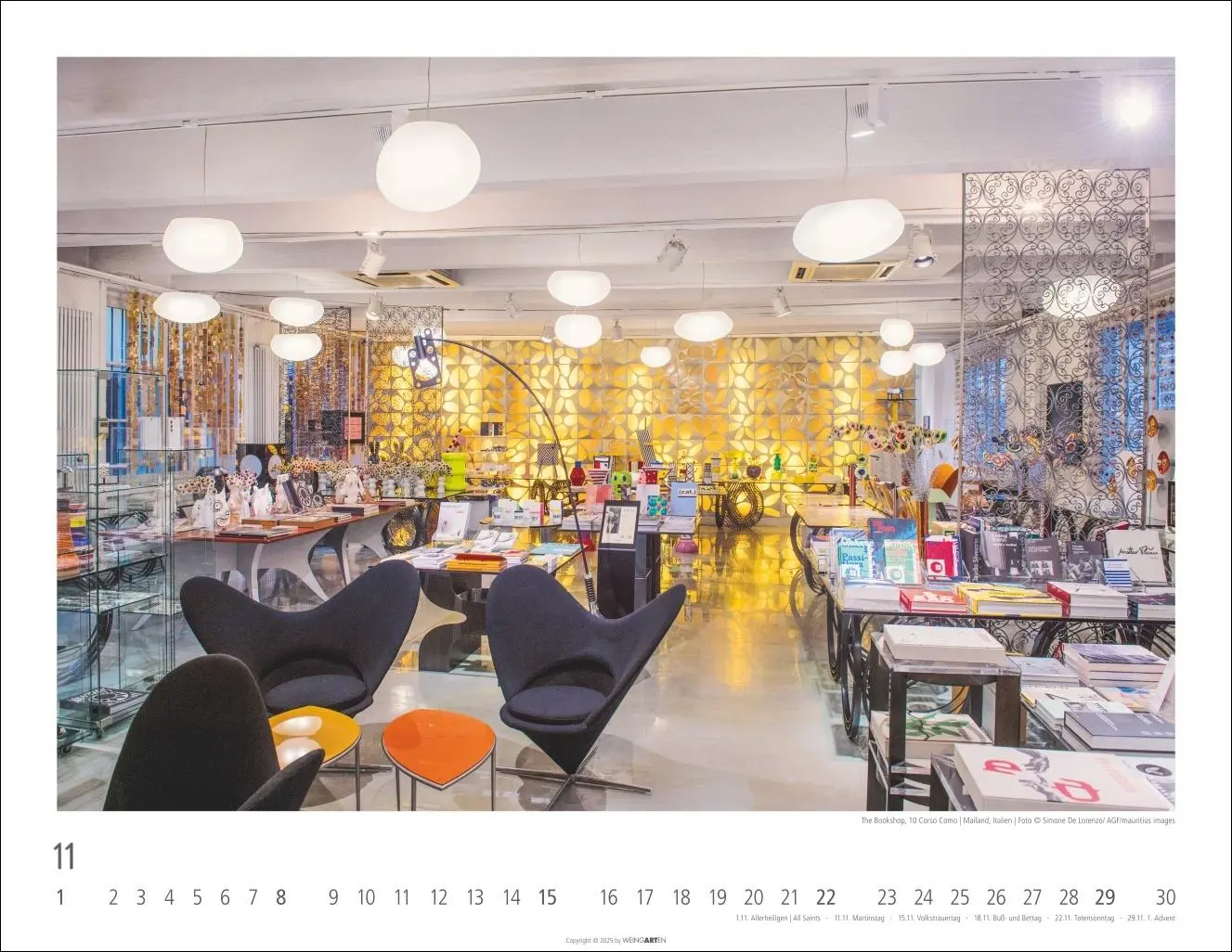 Bild: 9783839902752 | Lieblings-Buchhandlungen Kalender 2026 | Kalender | Spiralbindung