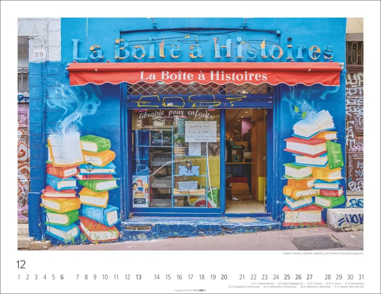 Bild: 9783839902752 | Lieblings-Buchhandlungen Kalender 2026 | Kalender | Spiralbindung