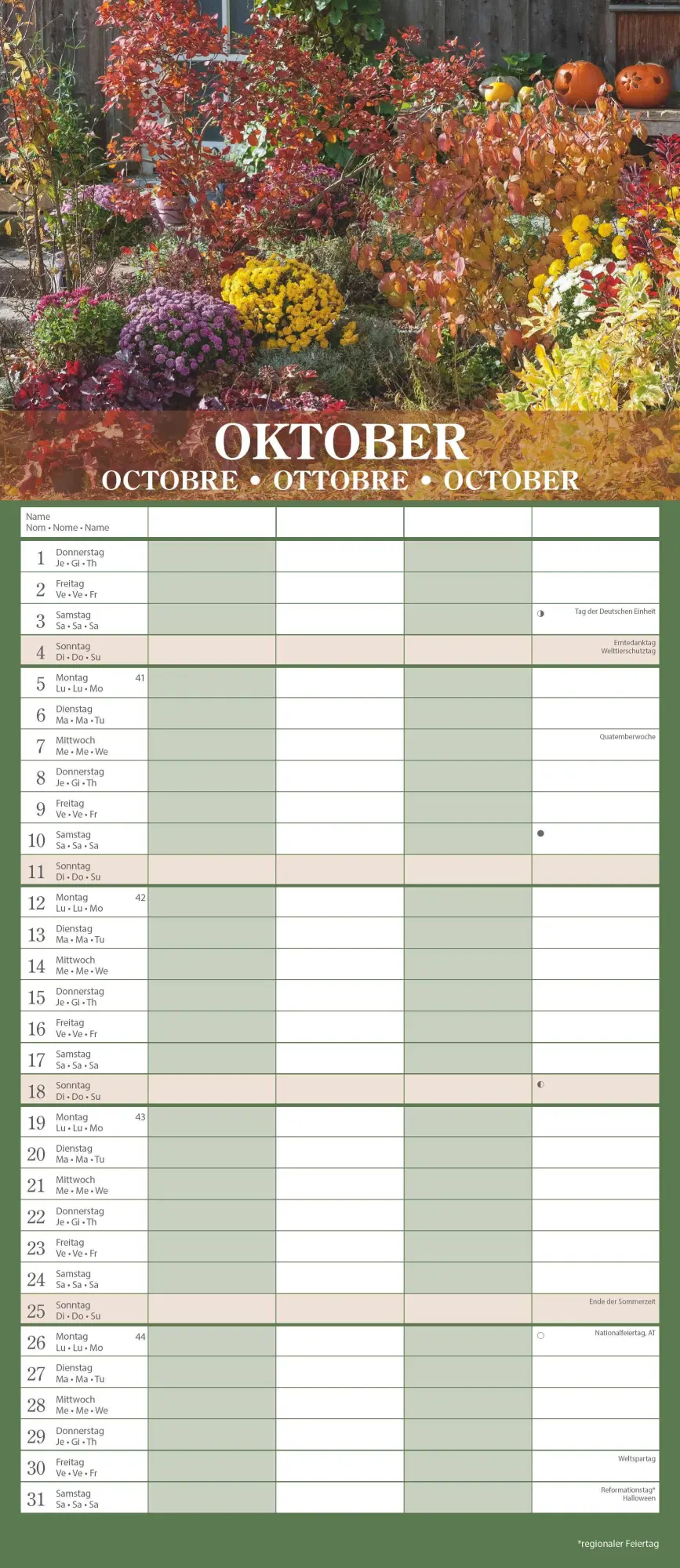 Bild: 4069095002852 | Gärten 2026 Familienplaner - Wandkalender - Familienkalender - 19,5x45
