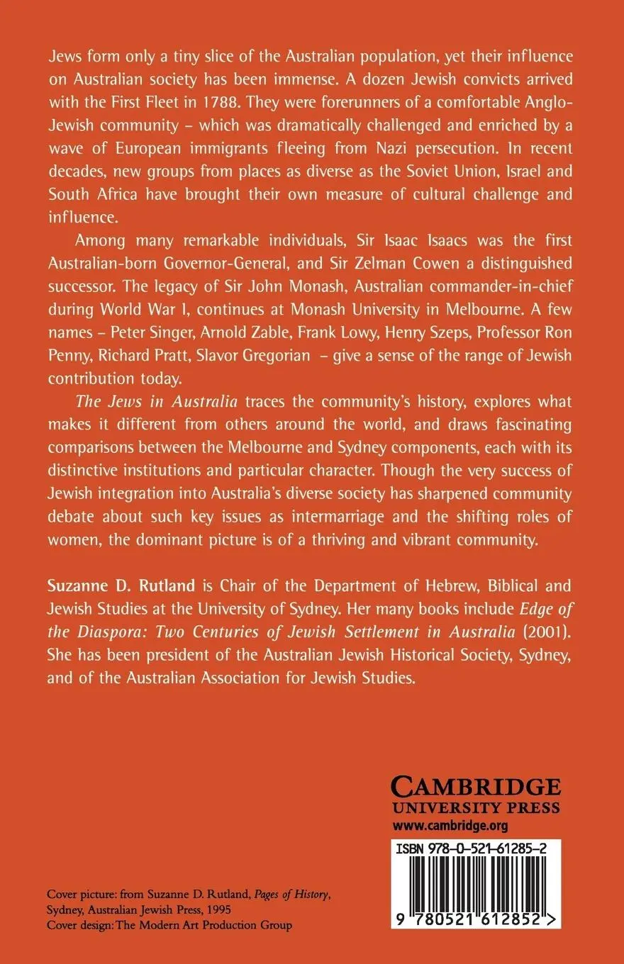 Rückseite: 9780521612852 | The Jews in Australia | Suzanne D. Rutland | Taschenbuch | Englisch