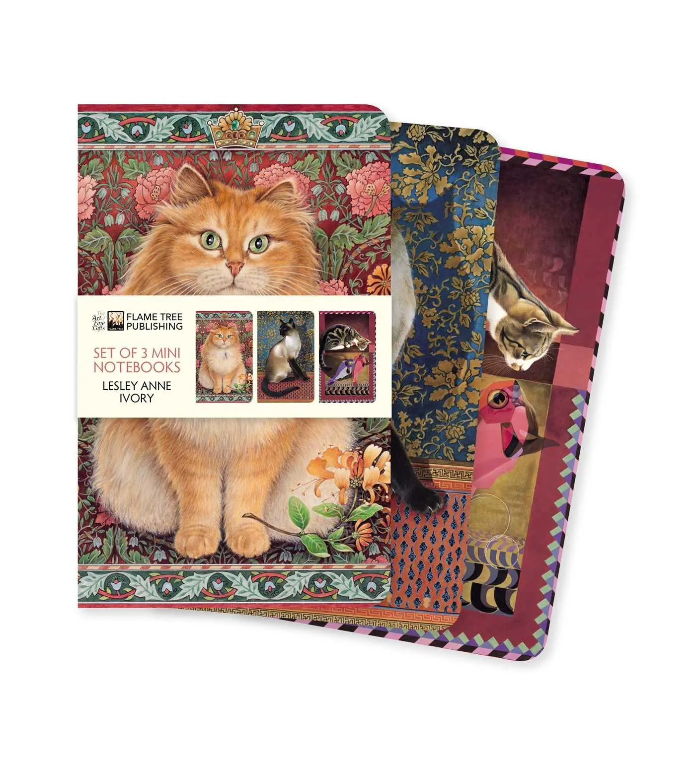 Cover: 9781839642852 | Lesley Anne Ivory Set of 3 Mini Notebooks | Flame Tree Publishing
