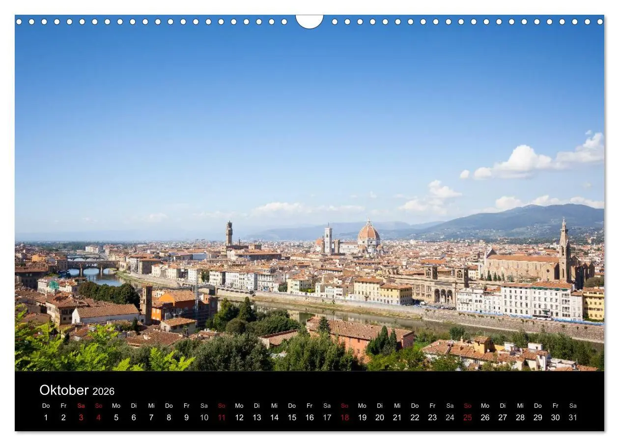 Bild: 9783516152852 | Florenz (Wandkalender 2026 DIN A3 quer), CALVENDO Monatskalender