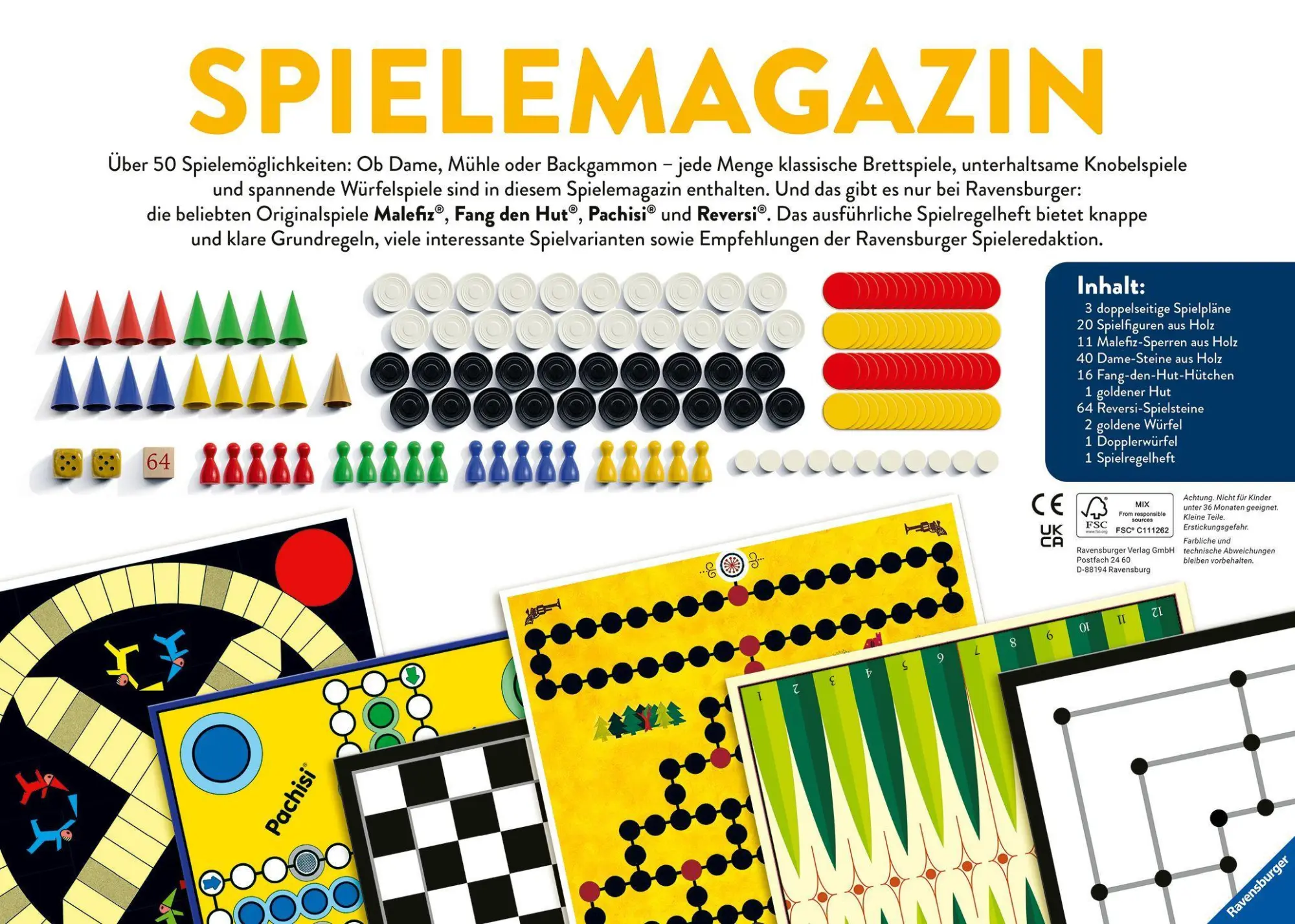 Bild: 4005556272952 | Ravensburger 27295 - Spiele Magazin, Spielesammlung mit vielen...
