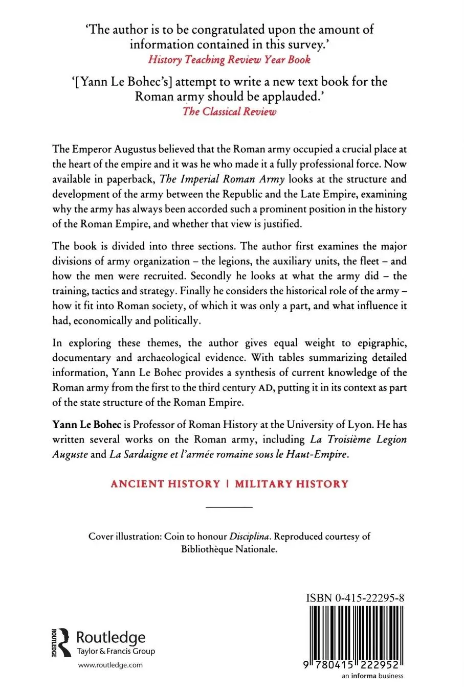 Rückseite: 9780415222952 | Imperial Roman Army | Yann Le Bohec | Taschenbuch | Englisch | 2000