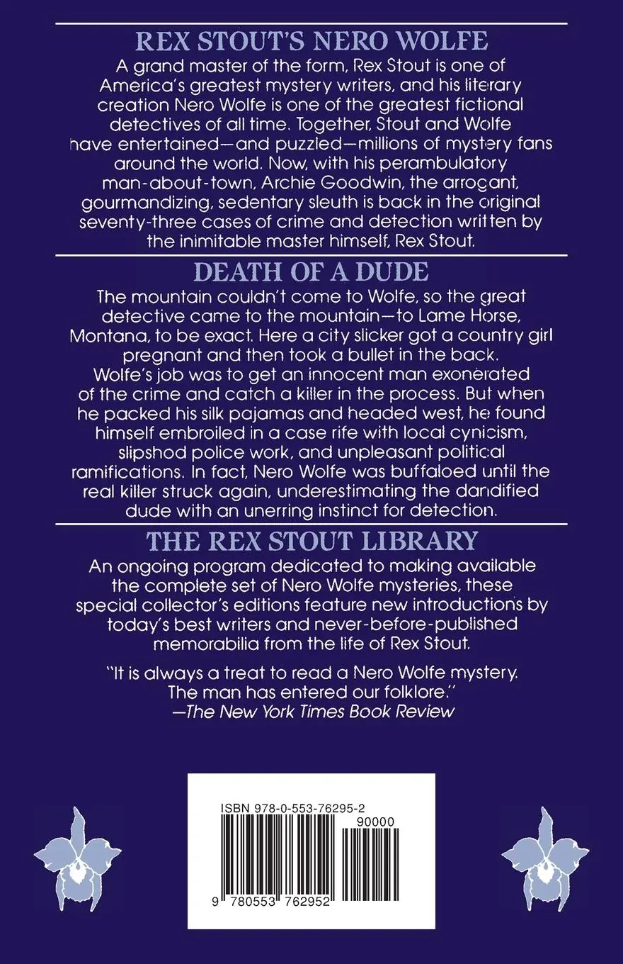 Rückseite: 9780553762952 | Death of a Dude | Rex Stout | Taschenbuch | Einband - flex.(Paperback)