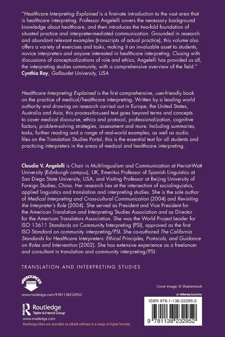 Rückseite: 9781138232952 | Healthcare Interpreting Explained | Claudia Angelelli | Taschenbuch