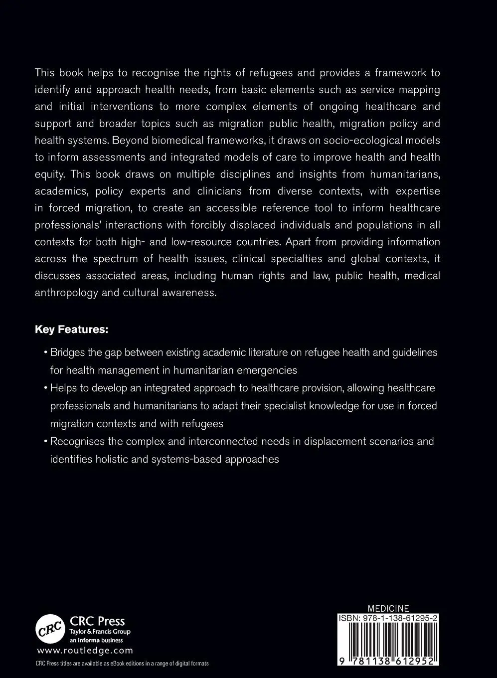 Rückseite: 9781138612952 | Handbook of Refugee Health | Miriam Orcutt (u. a.) | Buch | Englisch