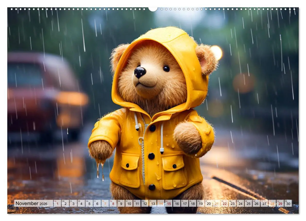 Bild: 9783457502952 | Teddybär und seine Abenteuer (hochwertiger Premium Wandkalender...