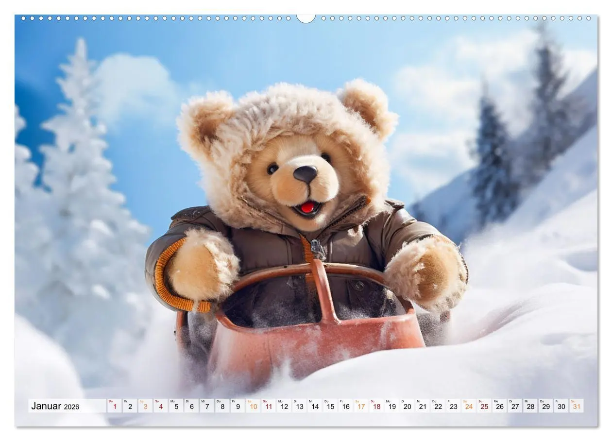 Bild: 9783457502952 | Teddybär und seine Abenteuer (hochwertiger Premium Wandkalender...