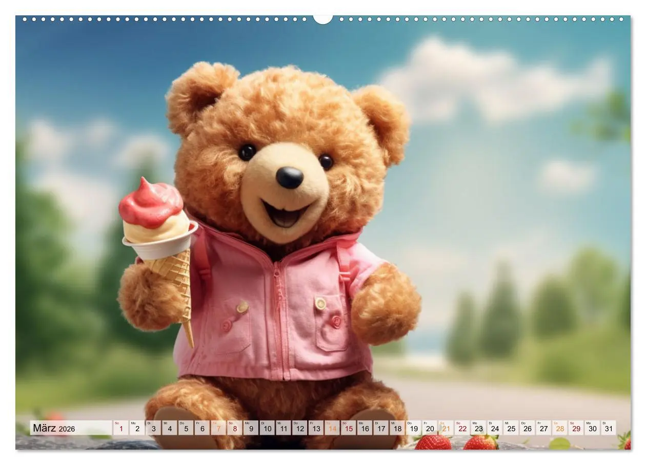 Bild: 9783457502952 | Teddybär und seine Abenteuer (hochwertiger Premium Wandkalender...