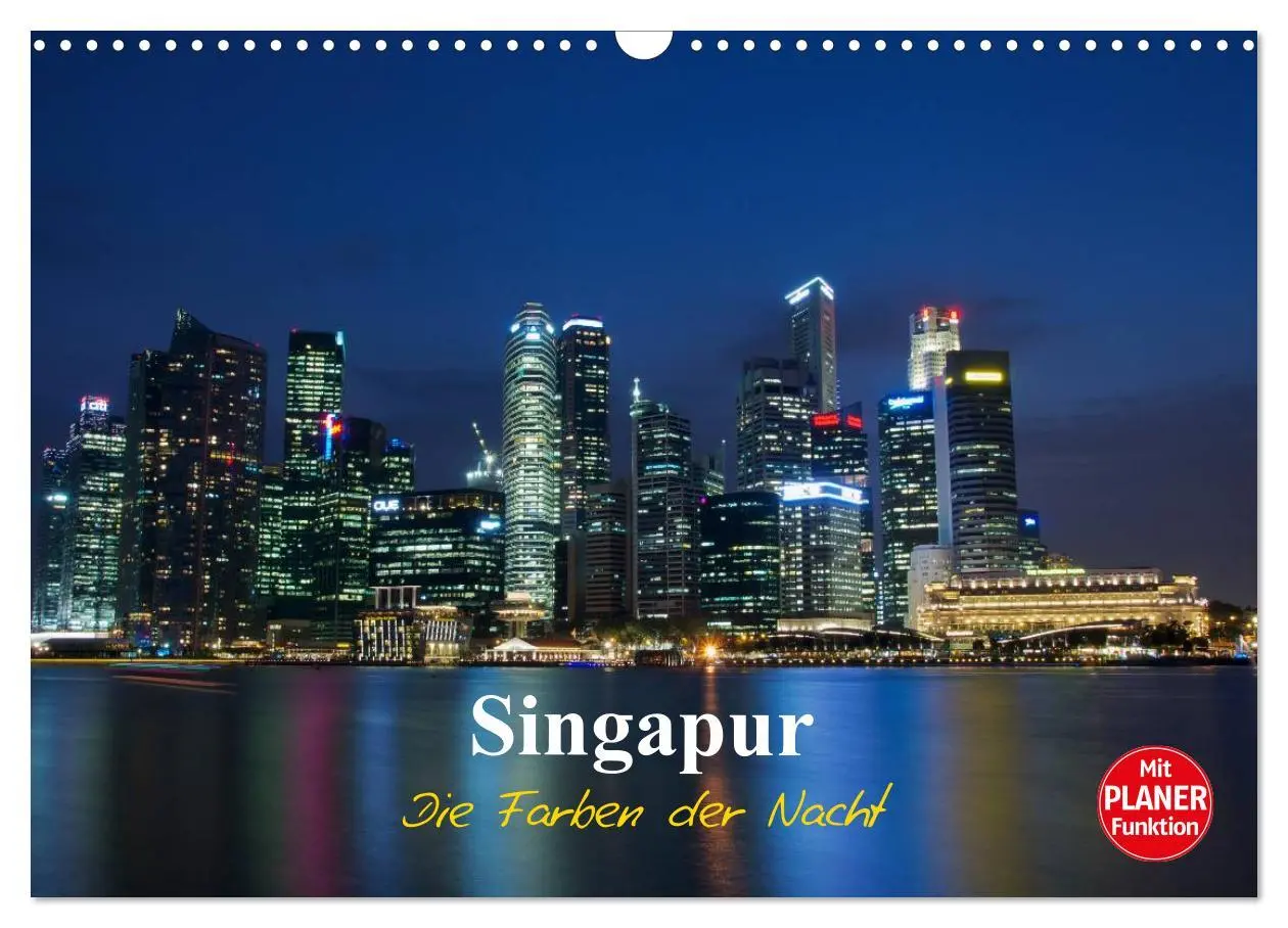 Cover: 9783457982952 | Singapur - Die Farben der Nacht (Wandkalender 2026 DIN A3 quer),...