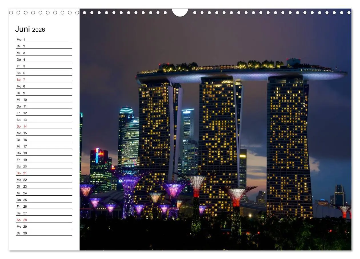 Bild: 9783457982952 | Singapur - Die Farben der Nacht (Wandkalender 2026 DIN A3 quer),...