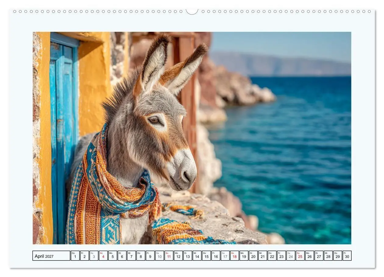 Bild: 9783516762952 | Sanfte Eselpoesie. Momente zwischen Bergwelt und Meer (Wandkalender...