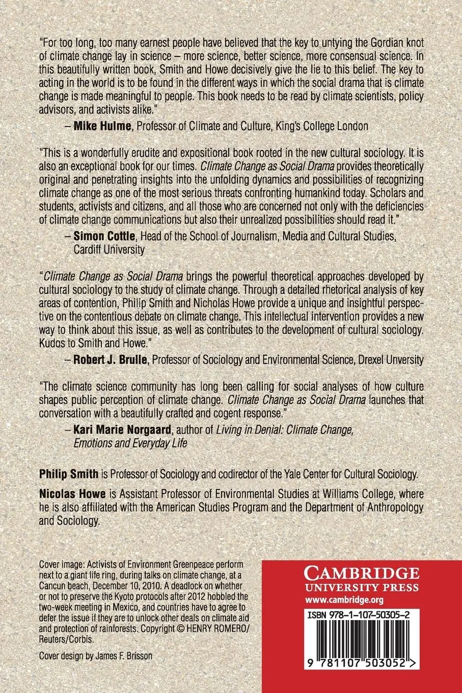 Rückseite: 9781107503052 | Climate Change as Social Drama | Philip Smith (u. a.) | Taschenbuch