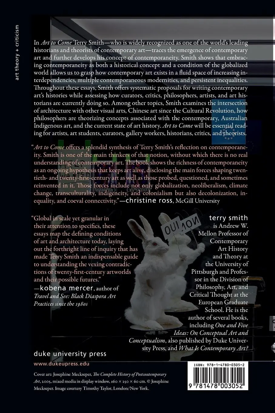Rückseite: 9781478003052 | Art to Come | Histories of Contemporary Art | Terry Smith | Buch