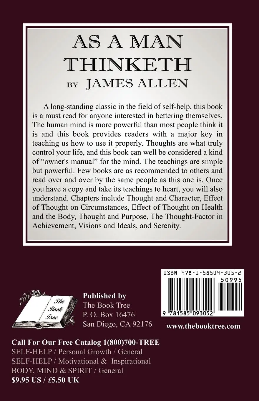Rückseite: 9781585093052 | As a Man Thinketh | James Allen | Taschenbuch | Englisch | 2007