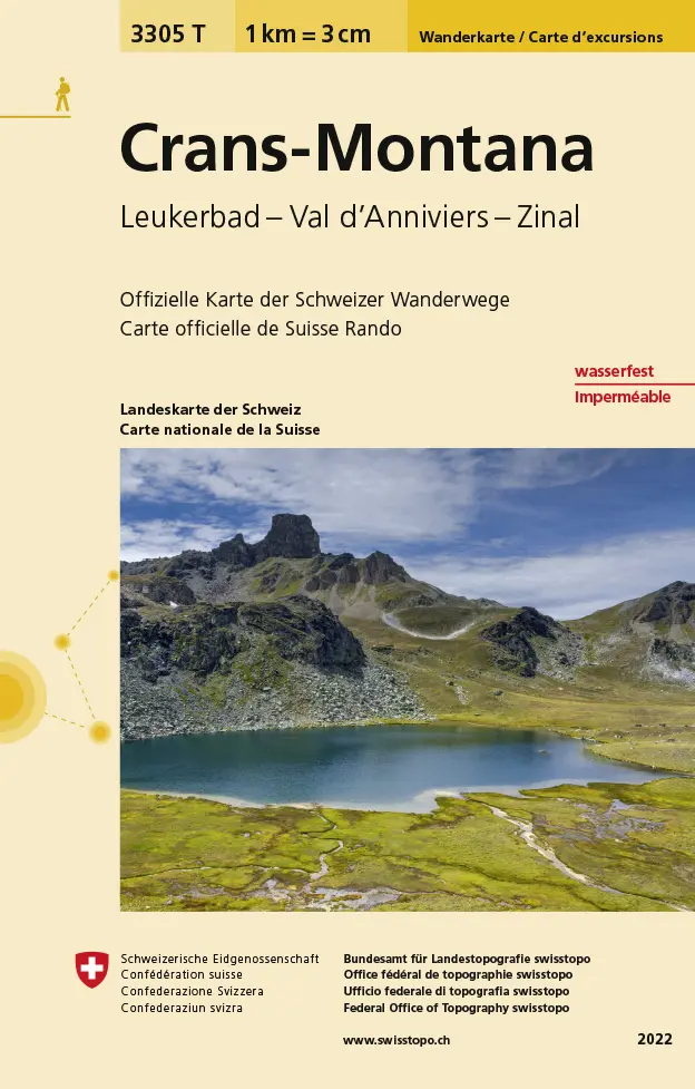 Cover: 9783302333052 | 3305T Crans-Montana Carte d'excursions | swisstopo | (Land-)Karte