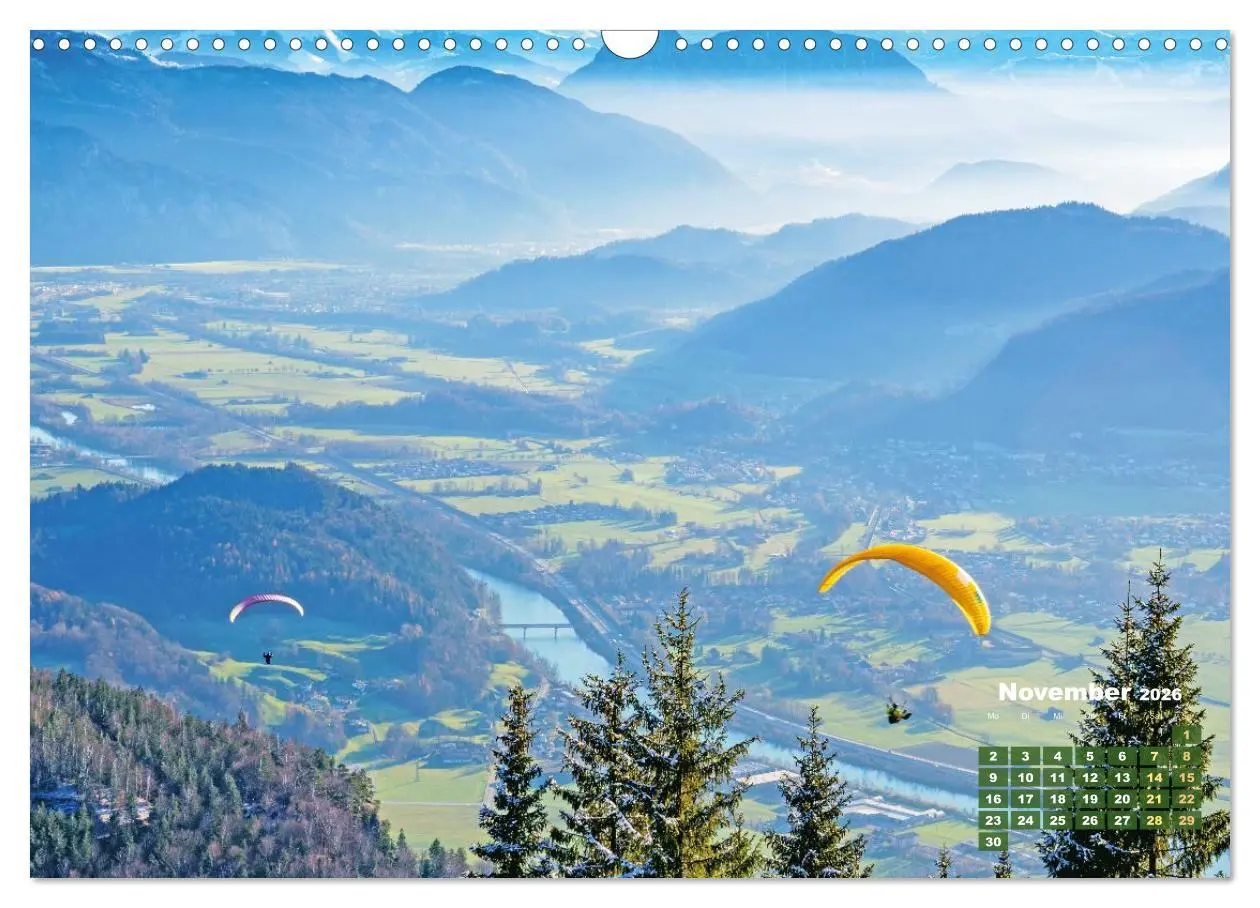 Bild: 9783457943052 | Paragliding: Der Traum vom Fliegen (Wandkalender 2026 DIN A3 quer),...