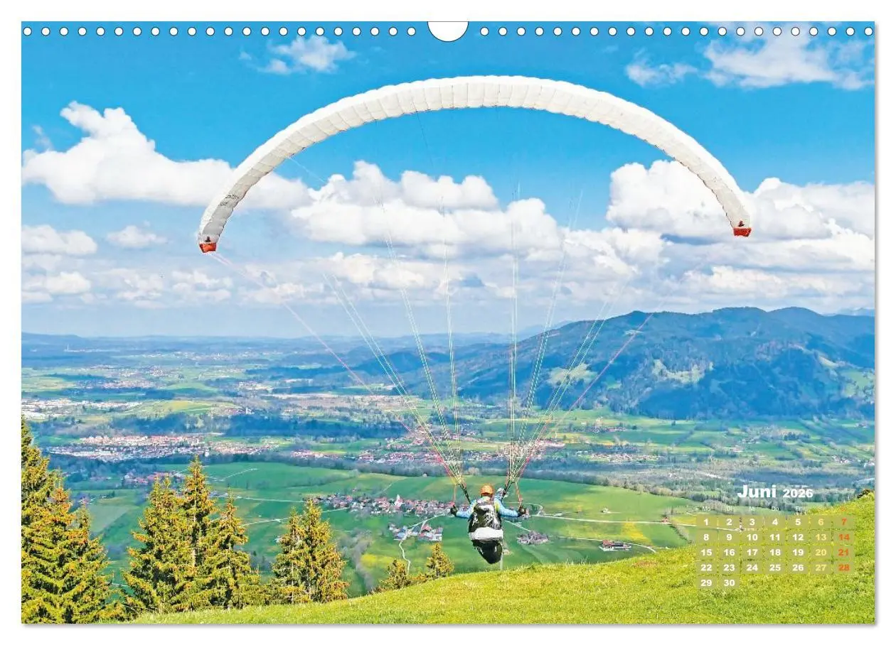 Bild: 9783457943052 | Paragliding: Der Traum vom Fliegen (Wandkalender 2026 DIN A3 quer),...