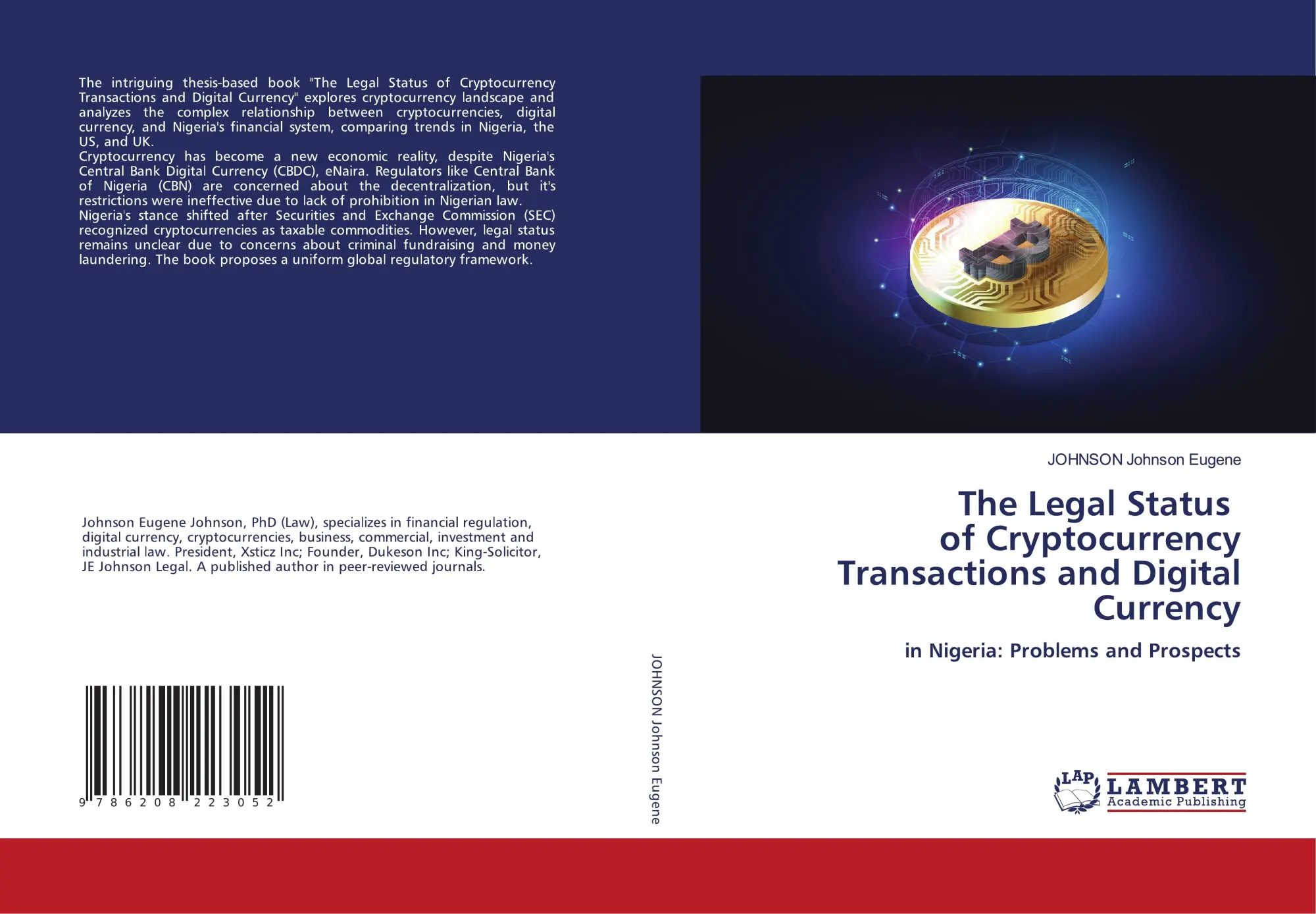 Cover: 9786208223052 | The Legal Status of Cryptocurrency Transactions and Digital Currency