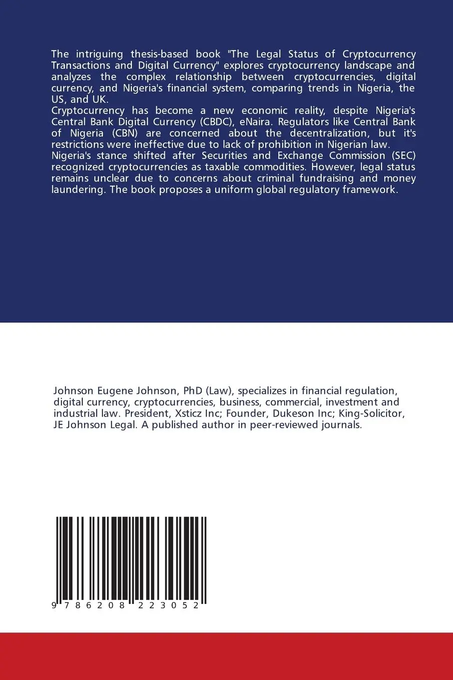 Rückseite: 9786208223052 | The Legal Status of Cryptocurrency Transactions and Digital Currency
