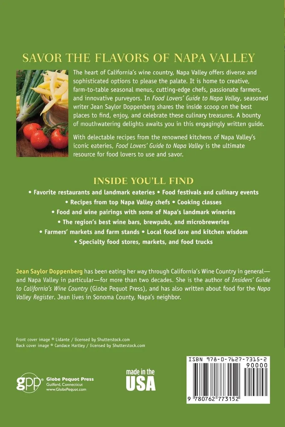 Rückseite: 9780762773152 | Food Lovers' Guide to® Napa Valley | Jean Doppenberg | Taschenbuch
