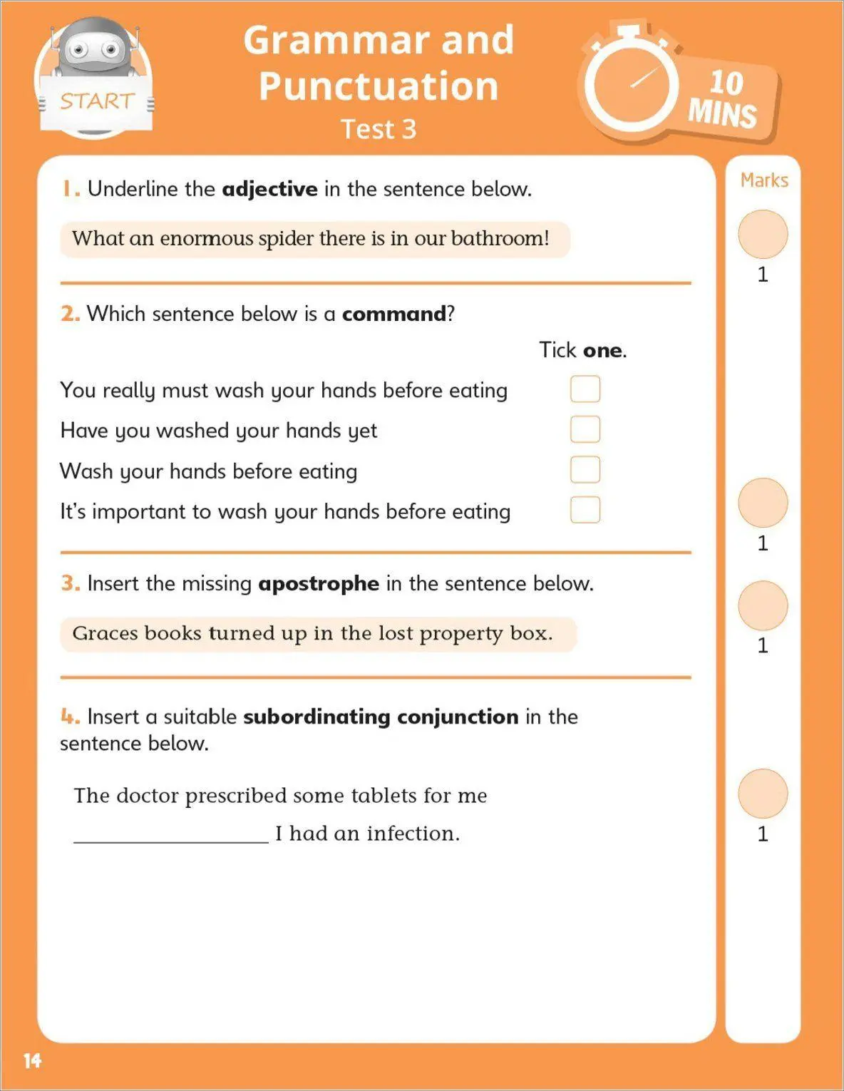 Bild: 9781407183152 | Grammar, Reading &amp; Maths 10-Minute Tests Ages 8-9 | Clare (u. a.)
