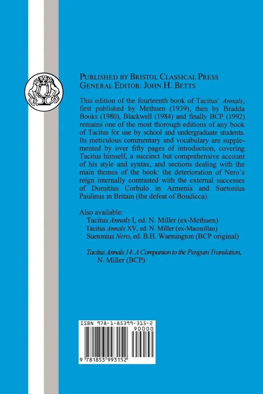 Rückseite: 9781853993152 | Tacitus | Annals XIV | Tacitus | Taschenbuch | Kartoniert / Broschiert