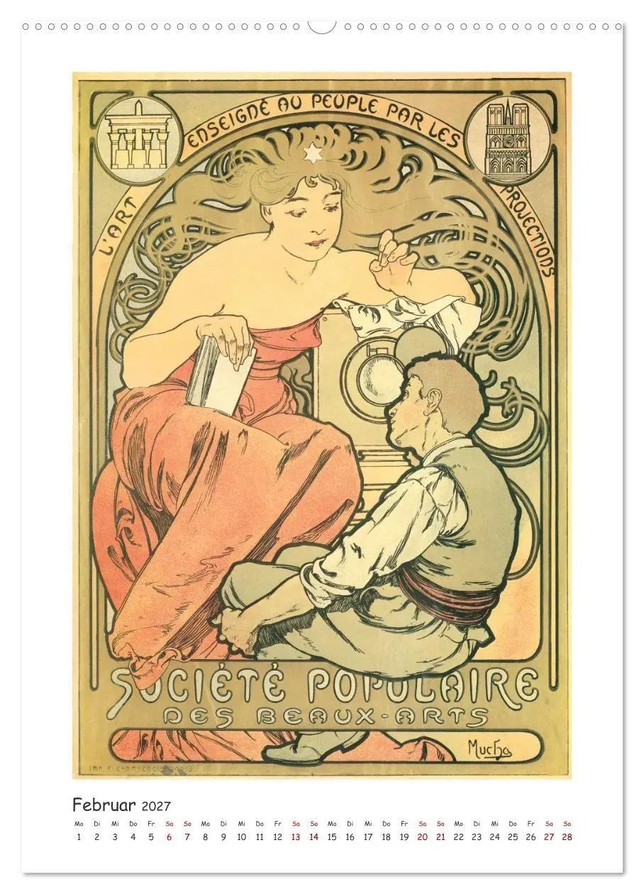 Bild: 9783569283152 | Alfons Mucha - Eine Hommage in zwölf Monaten (hochwertiger Premium...