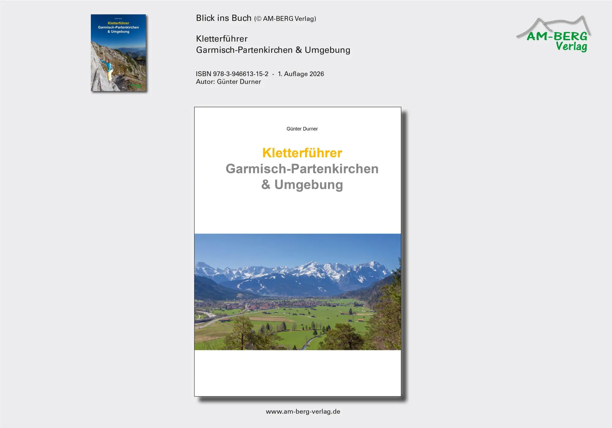 Bild: 9783946613152 | Kletterführer Garmisch-Partenkirchen &amp; Umgebung | Günter Durner | Buch