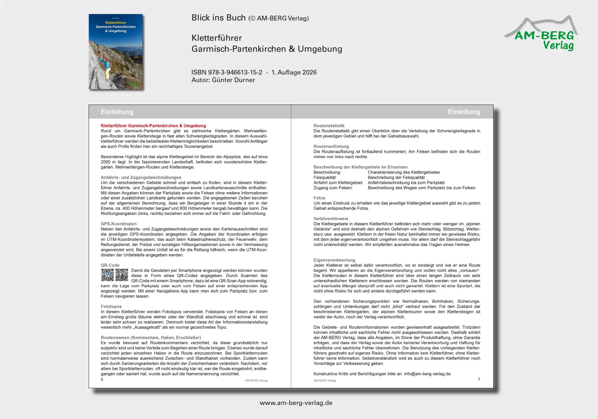 Bild: 9783946613152 | Kletterführer Garmisch-Partenkirchen &amp; Umgebung | Günter Durner | Buch