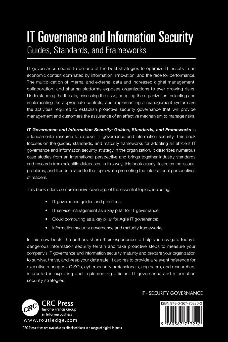 Rückseite: 9780367753252 | IT Governance and Information Security | Yassine Maleh (u. a.) | Buch