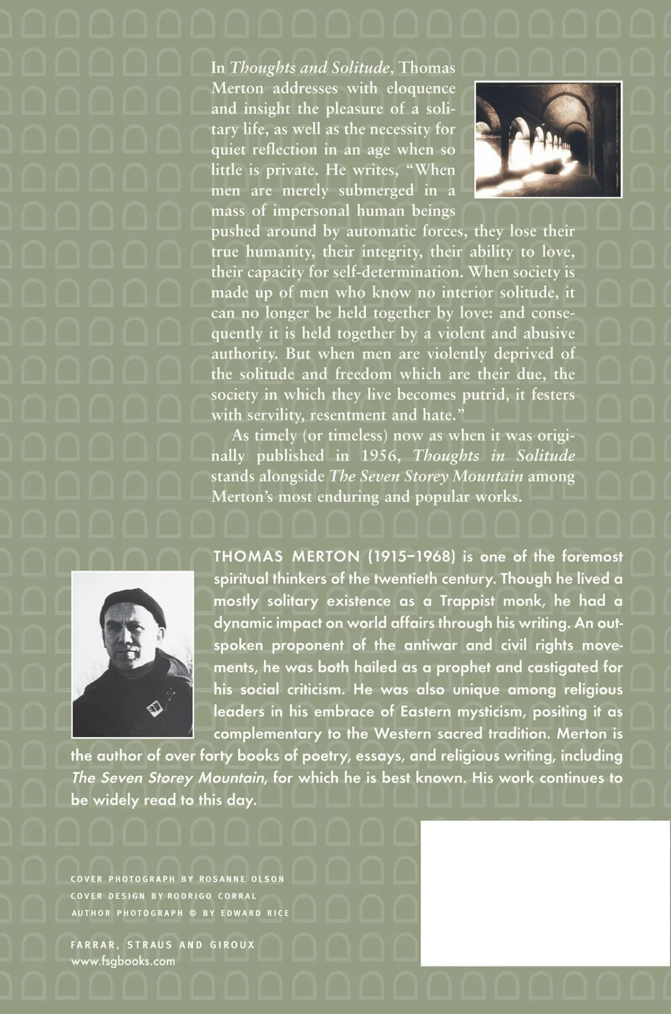 Rückseite: 9780374513252 | Thoughts in Solitude | Thomas Merton | Taschenbuch | Englisch | 1999