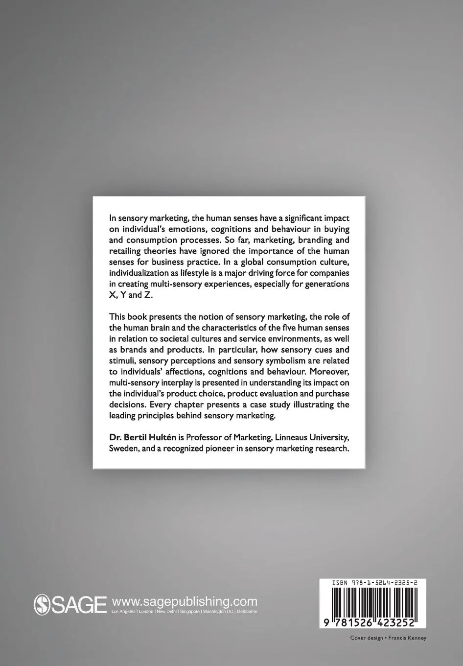 Rückseite: 9781526423252 | Sensory Marketing | An Introduction | Bertil Hultén | Taschenbuch