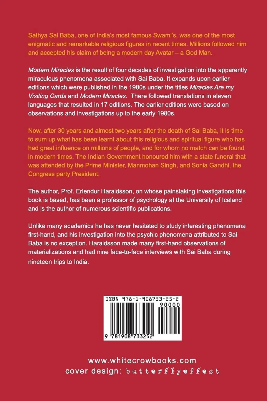 Rückseite: 9781908733252 | Modern Miracles | The Story of Sathya Sai Baba: A Modern Day Prophet
