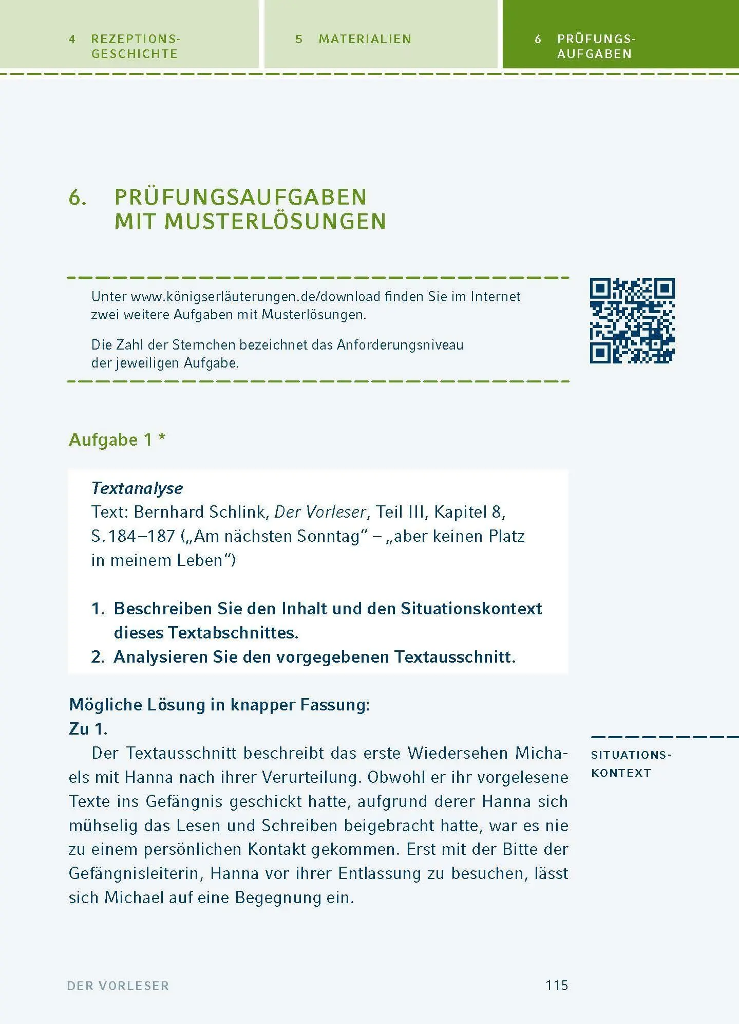 Bild: 9783129303252 | Der Vorleser von Bernhard Schlink | Textanalyse und Interpretation