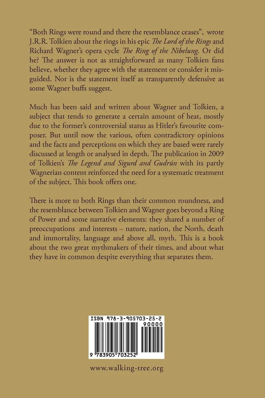 Rückseite: 9783905703252 | Wagner and Tolkien | Mythmakers | Renée Vink | Taschenbuch | Englisch