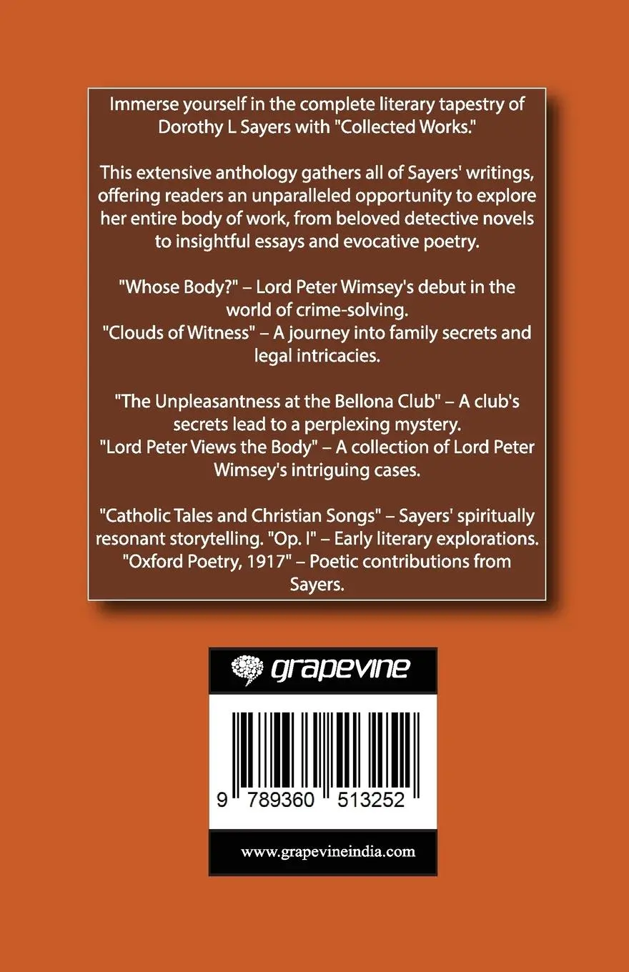 Rückseite: 9789360513252 | Collected Works of Dorothy L Sayers (Grapevine Press) | Sayers | Buch