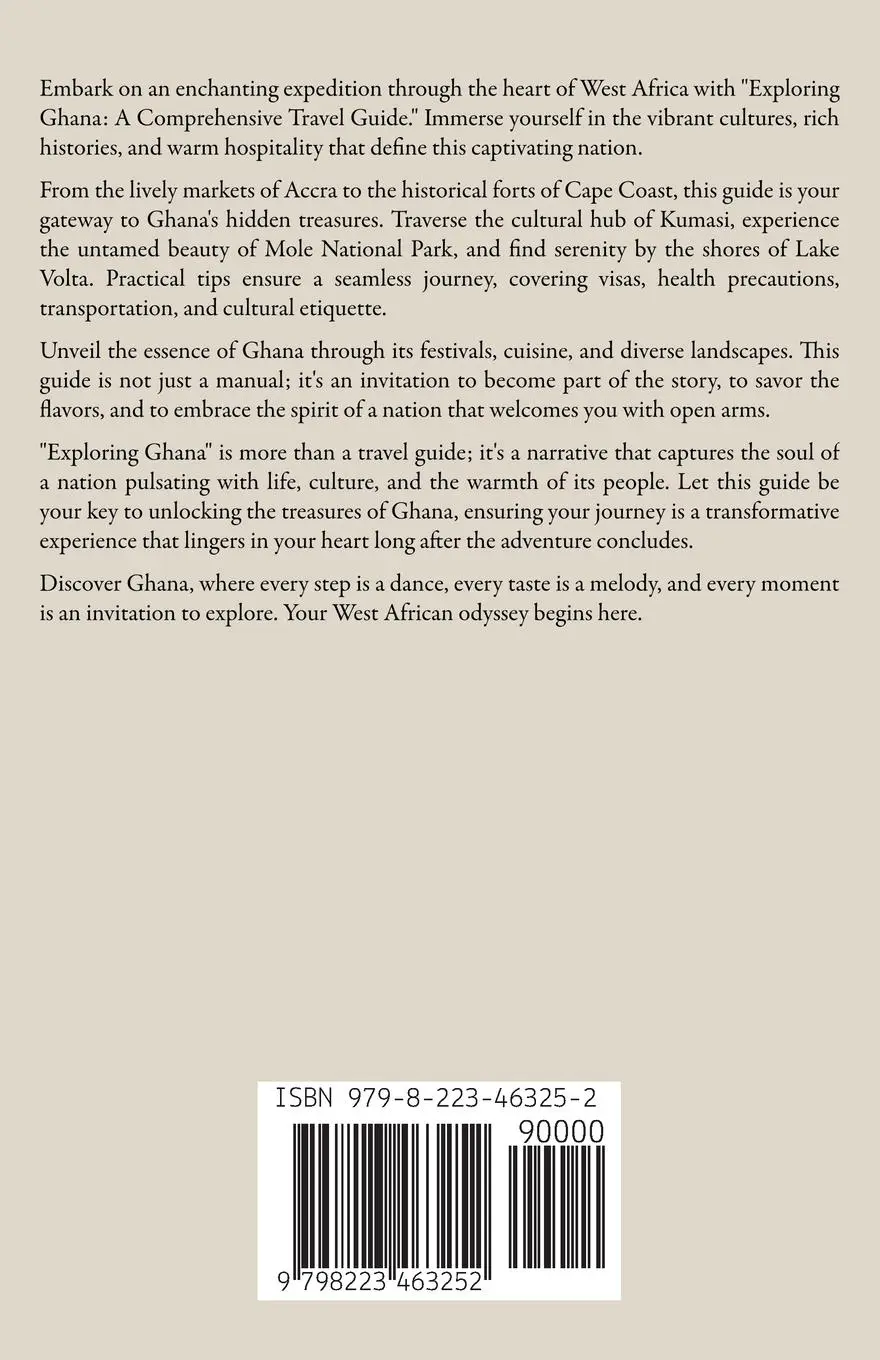 Rückseite: 9798223463252 | Exploring Ghana | A Comprehensive Travel Guide | William Jones | Buch