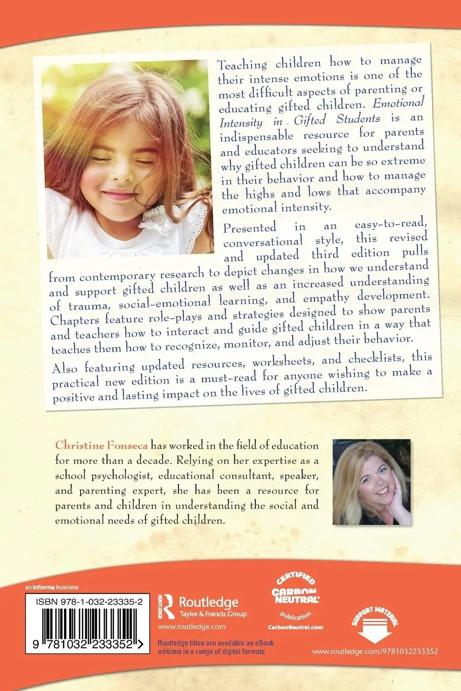 Rückseite: 9781032233352 | Emotional Intensity in Gifted Students | Christine Fonseca | Buch