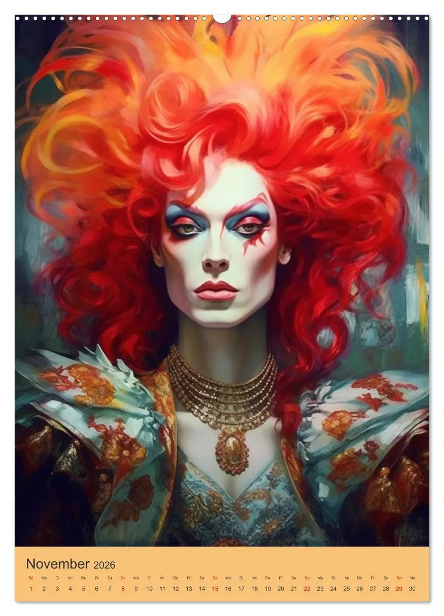 Bild: 9783516313352 | Dragqueens. Drag- und Travestie Kunst. Illustrationen (Wandkalender...