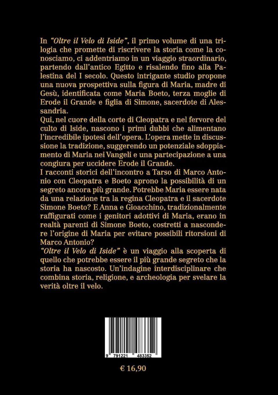 Rückseite: 9791221483352 | Oltre il velo di Iside vol. I | Alessandro De Angelis | Taschenbuch