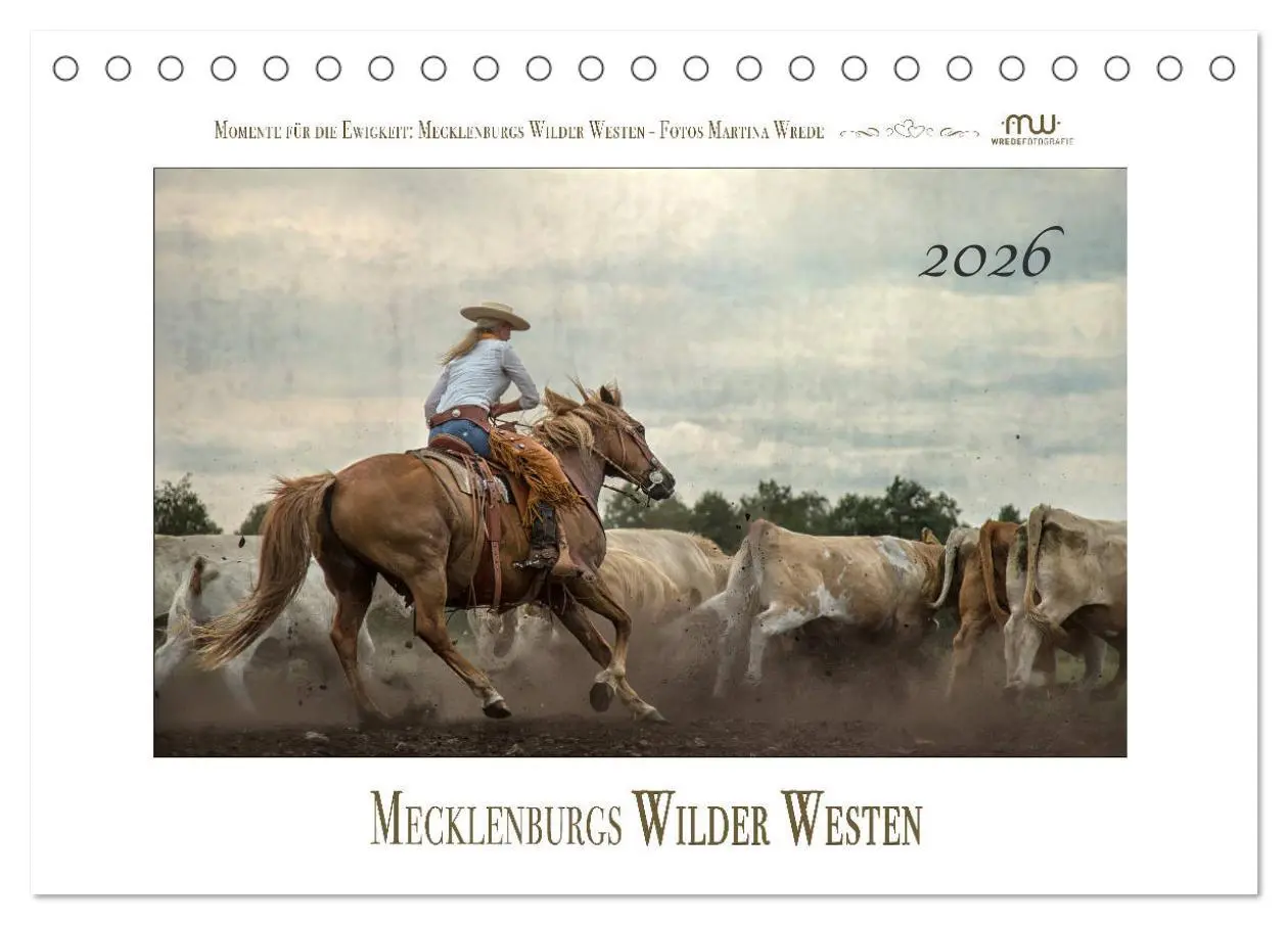 Cover: 9783457903452 | Mecklenburgs Wilder Westen (Tischkalender 2026 DIN A5 quer),...