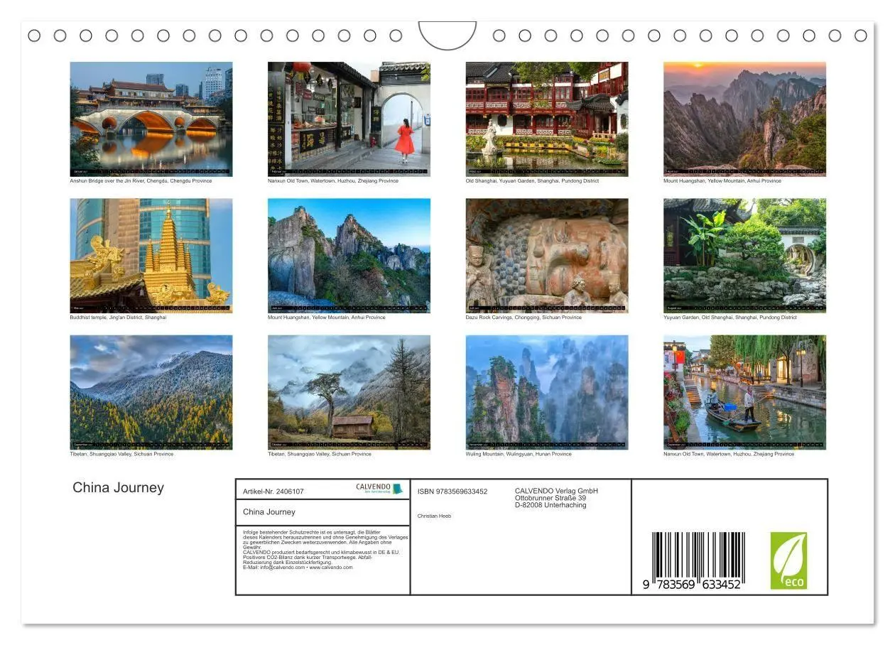 Bild: 9783569633452 | China Journey (Wandkalender 2027 DIN A4 quer), CALVENDO Monatskalender
